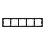 Рамка на 5 постов для розеток и выключателей LeDron 5 Frame PC Black