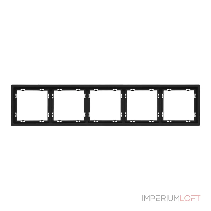 Рамка на 5 постов для розеток и выключателей LeDron 5 Frame PC Black