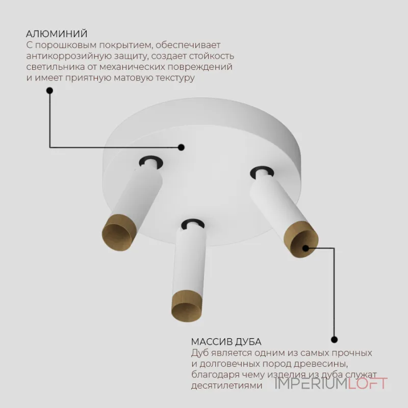 Потолочный светодиодный светильник LeDron SAGITONY SAGITONY R3 S40 Dim Wood Wh 4000K