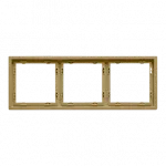 Рамка на 3 поста для розеток и выключателей LeDron 3 Frame PC Gold