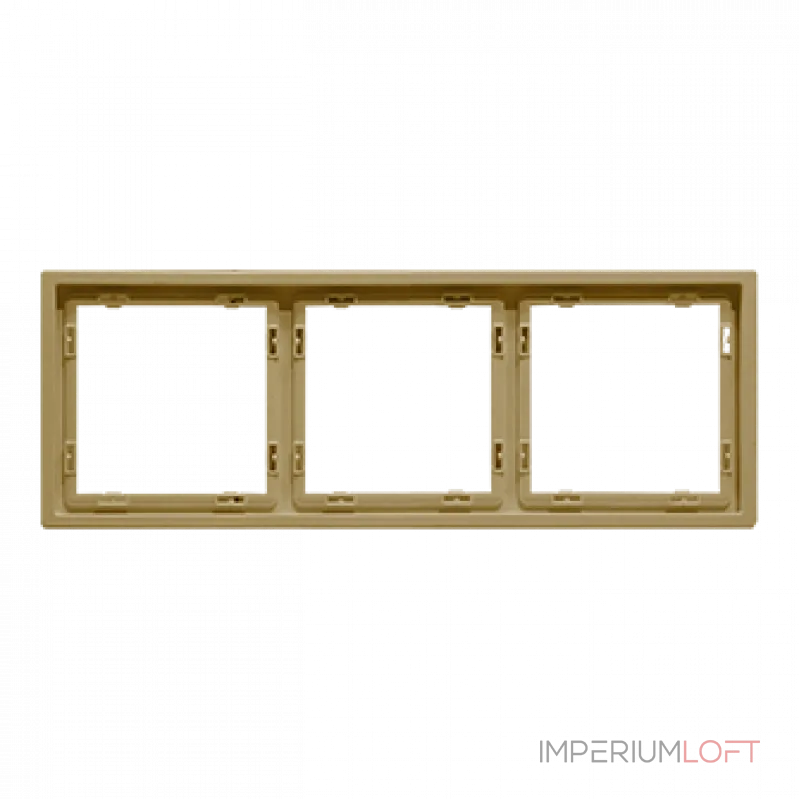 Рамка на 3 поста для розеток и выключателей LeDron 3 Frame PC Gold