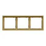 Рамка на 3 поста для розеток и выключателей LeDron 3 Frame PC Gold