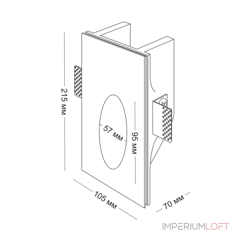 Встраиваемый гипсовый светильник для стен и ступеней LeDron MW10 MW1010 от ImperiumLoft Встраиваемый гипсовый светильник для стен и ступеней LeDron MW10 MW1010 от ImperiumLoft