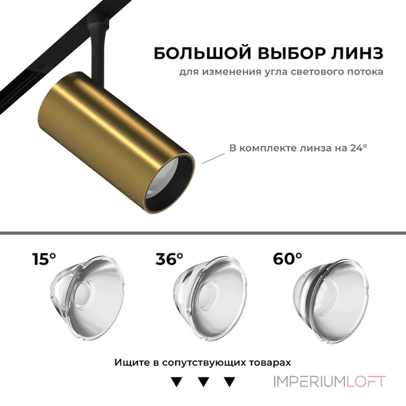 Светодиодный светильник для магнитной системы LeDron Pular GDD20/15 Brass 3000K