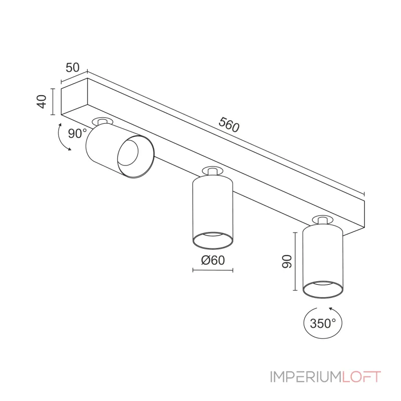 Потолочный поворотный светодиодный светильник LeDron SAGITONY SAGITONY E3 S60 W-Gl от ImperiumLoft Потолочный поворотный светодиодный светильник LeDron SAGITONY SAGITONY E3 S60 W-Gl от ImperiumLoft