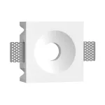 Встраиваемый гипсовый светильник под сменную лампу LeDron LUMI SQ1 125x125 D80