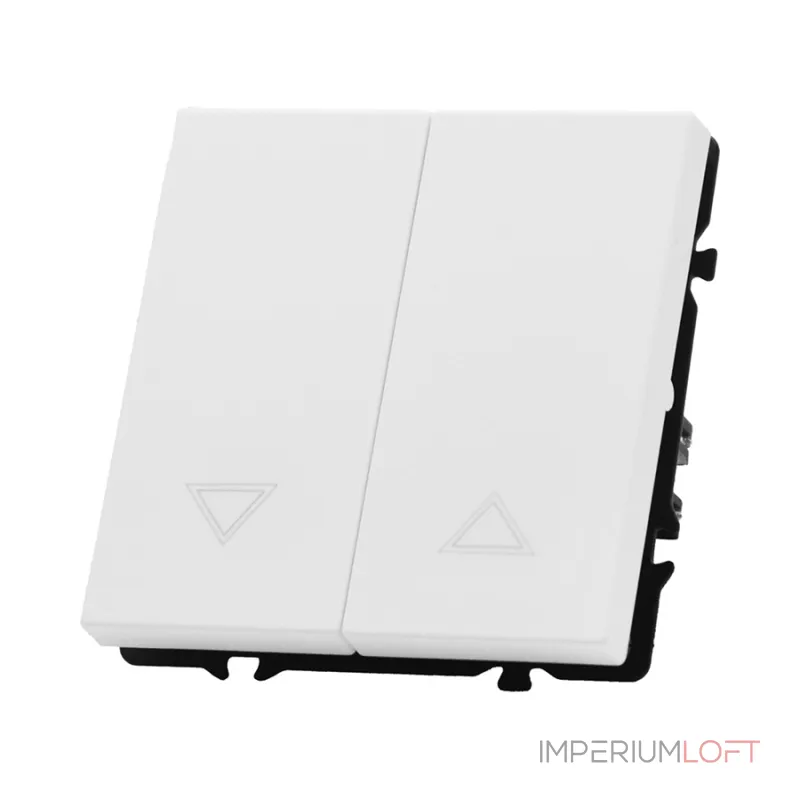 Двухклавишный жалюзийный выключатель LeDron 2 Gang Curtain Switch White от ImperiumLoft