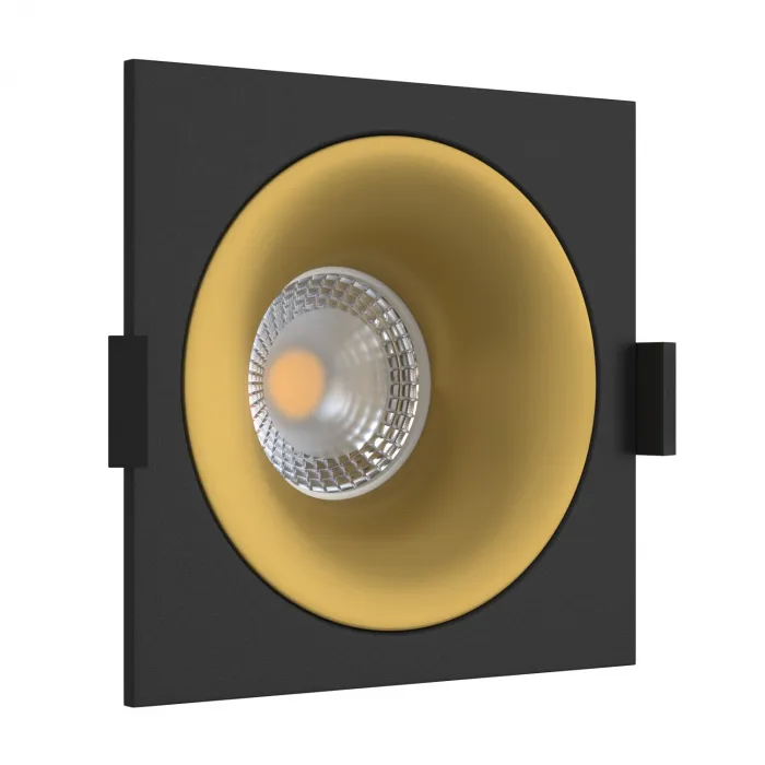 Встраиваемый светильник под сменную лампу LeDron MJ1003 MJ1003 SQ Black-Gold от ImperiumLoft