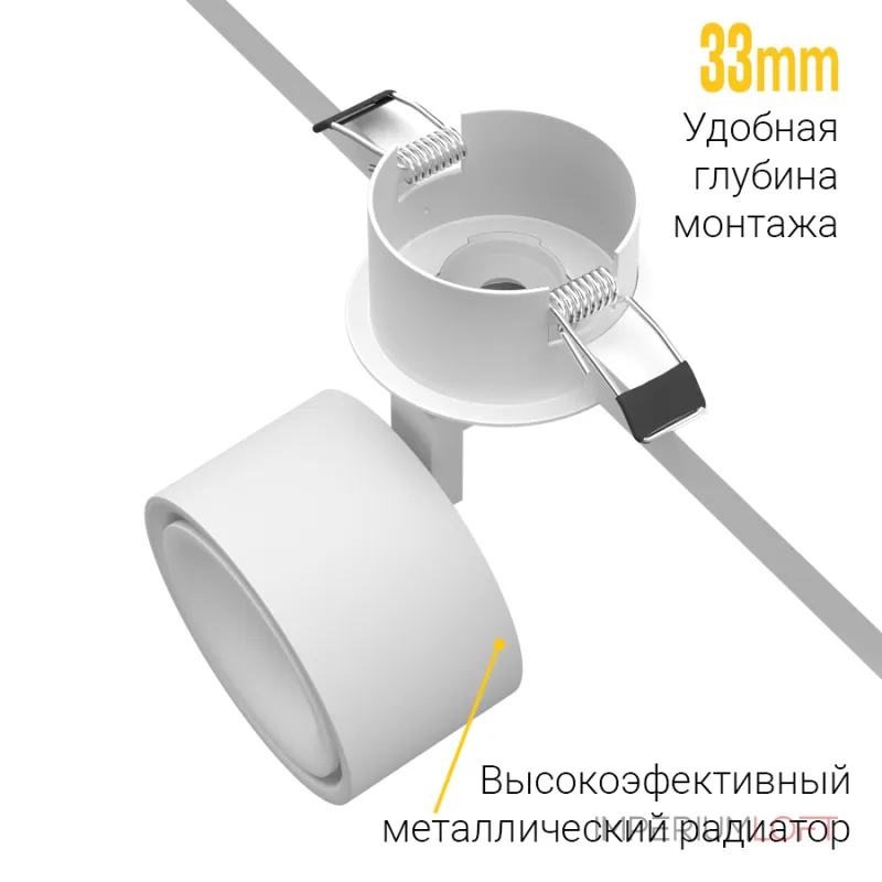 Встраиваемый потолочный светильник LeDron SAGITONY R BASIC S75 W TRIAC 4K