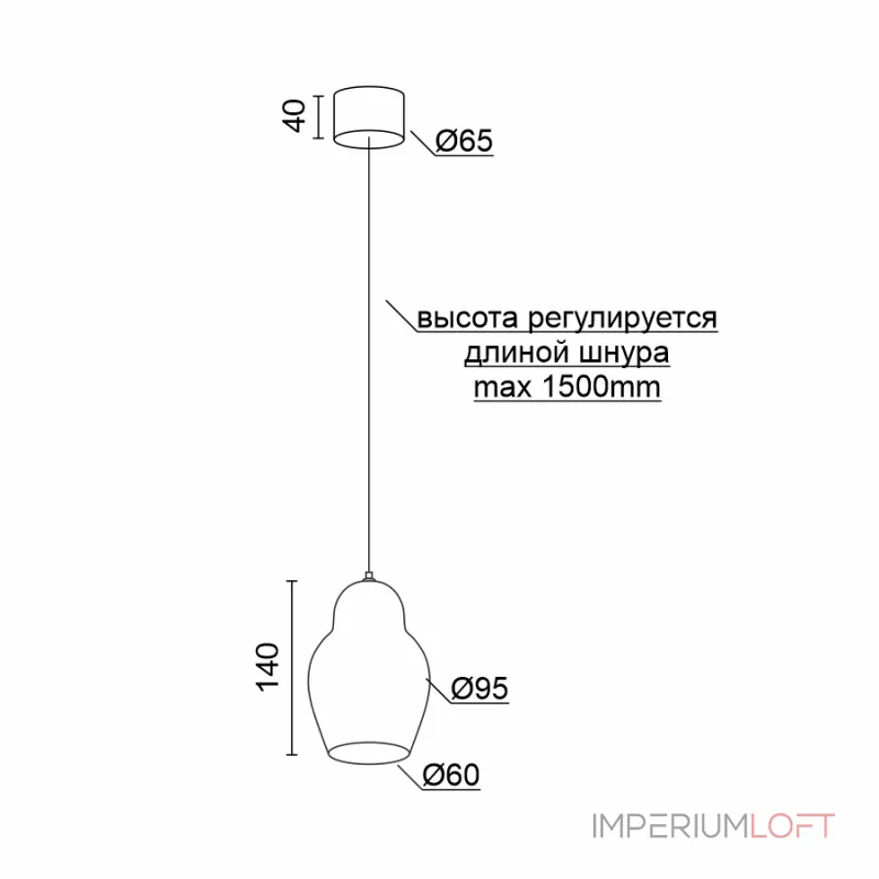 Подвесной светильник LeDron WoodDoll WoodDoll White