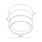 Потолочный светодиодный светильник LeDron BARREL MINI BARREL MINI Wooden White TRIAC