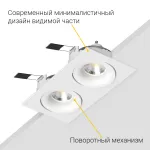Встраиваемый поворотный светильник под сменную лампу LeDron DE202 White