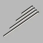 Потолочный светодиодный светильник LeDron LINE GULAR LINE GULAR 1250 Black 4K