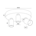 Потолочный поворотный светодиодный светильник LeDron SAGITONY SAGITONY R3 S60 B-Gl от ImperiumLoft