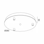 Основание круглое LeDron D260-3 Основание D260x3 (черный)