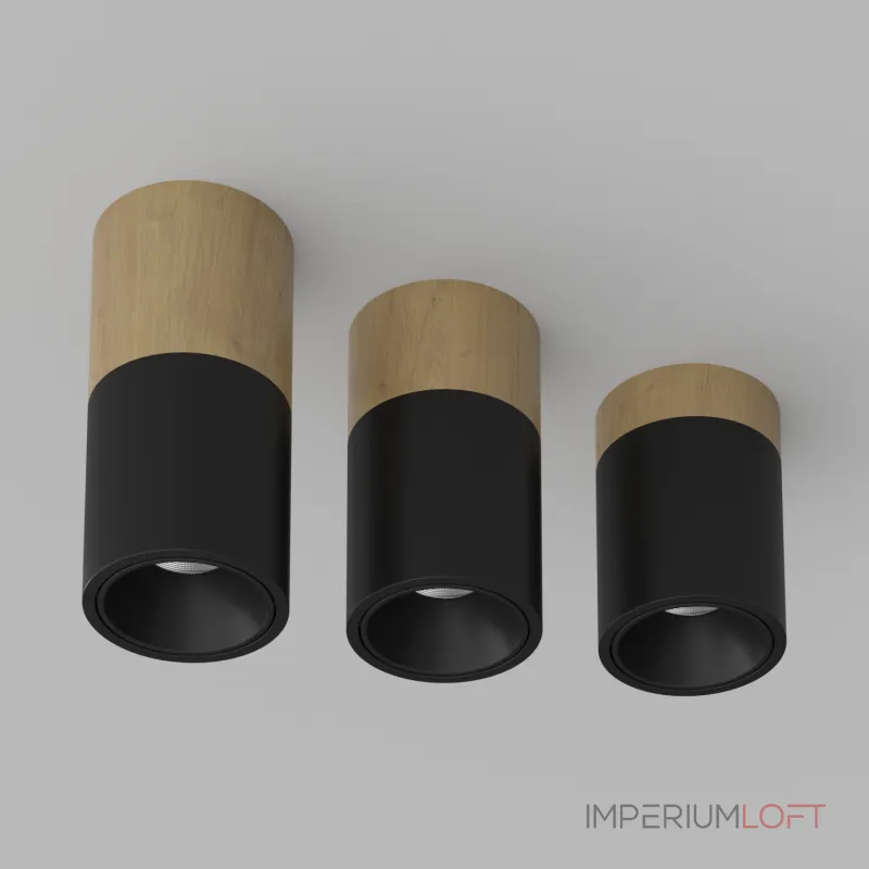 Потолочный светодиодный светильник LeDron RINBOK Wooden RINBOK 160 Wooden Black