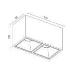 Потолочный светодиодный светильник LeDron KUBING KUBING 2 Black TRIAC 4000K от ImperiumLoft
