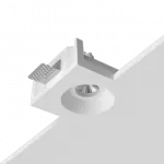 Встраиваемый гипсовый светильник под сменную лампу LeDron LUMI SQ1 125x125 D80