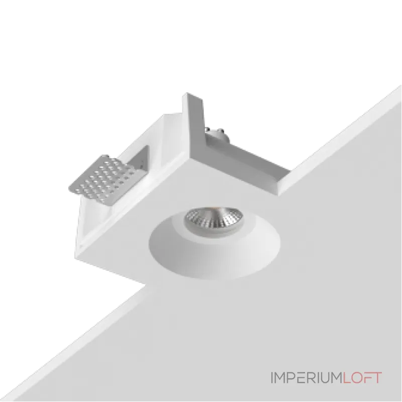 Встраиваемый гипсовый светильник под сменную лампу LeDron LUMI SQ1 125x125 D80 Встраиваемый гипсовый светильник под сменную лампу LeDron LUMI SQ1 125x125 D80