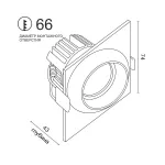 Встраиваемый светодиодный светильник LeDron GIZA DA-6800CR Black