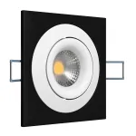 Встраиваемый поворотный светильник под сменную лампу LeDron AO1501005 SQ Black-White от ImperiumLoft