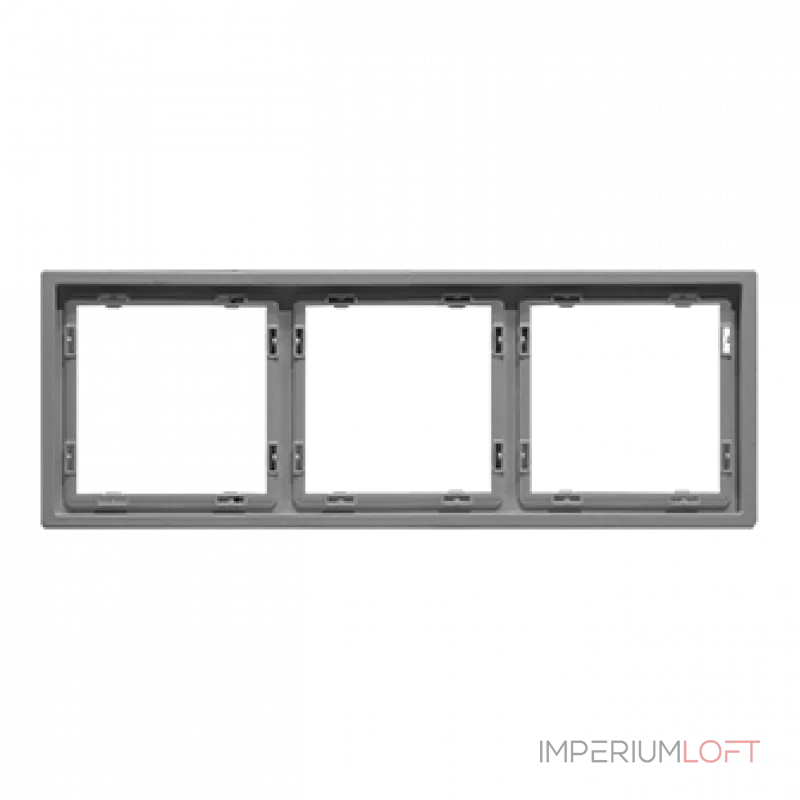 Рамка на 3 поста для розеток и выключателей LeDron 3 Frame PC Light Grey