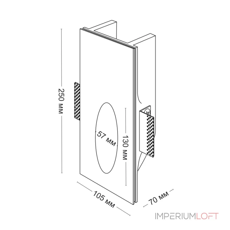 Встраиваемый гипсовый светильник для стен и ступеней LeDron MW10 MW1020 от ImperiumLoft Встраиваемый гипсовый светильник для стен и ступеней LeDron MW10 MW1020 от ImperiumLoft