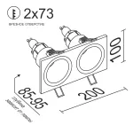 Встраиваемый светильник под сменную лампу LeDron AO1501010 AO1501010 SQ2 White-Black