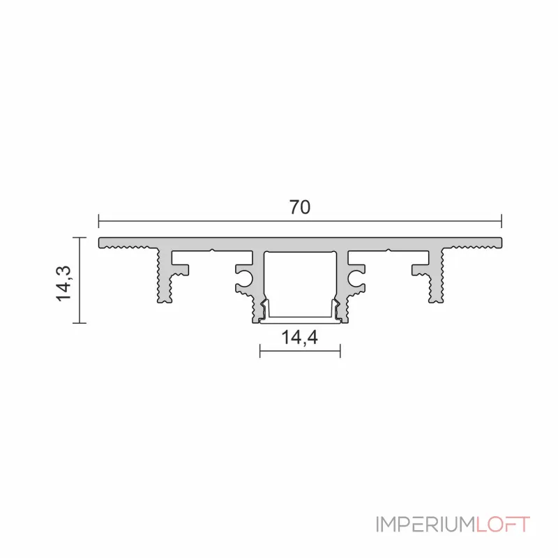 Встраиваемый профиль под шпаклевку LeDron АВД-7700 Alum + экран от ImperiumLoft Встраиваемый профиль под шпаклевку LeDron АВД-7700 Alum + экран от ImperiumLoft