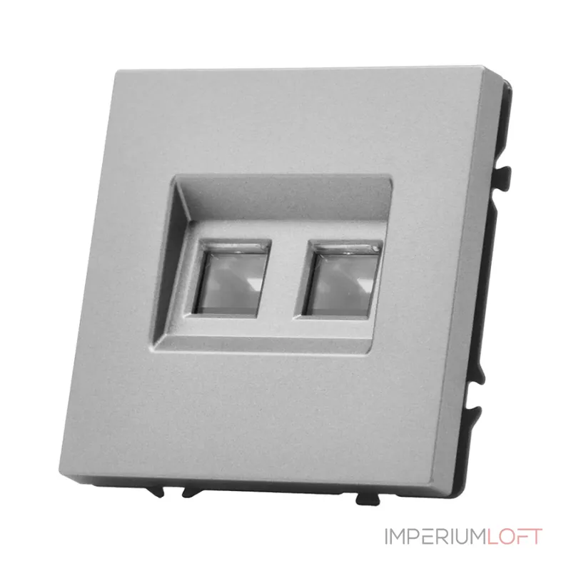 Розетка компьютерная двойная LeDron Dual CAT 6 (DATA) Light Grey