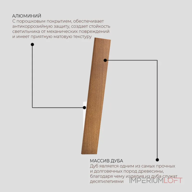 Настенный светодиодный светильник LeDron LD12500 LD12500-12W Wooden White Настенный светодиодный светильник LeDron LD12500 LD12500-12W Wooden White