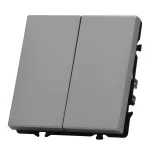 Двухклавишный выключатель LeDron 2 Gang 1 Way Light Grey