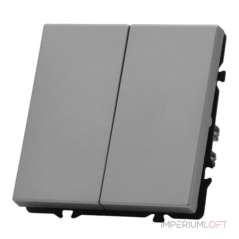 Двухклавишный выключатель LeDron 2 Gang 1 Way Light Grey