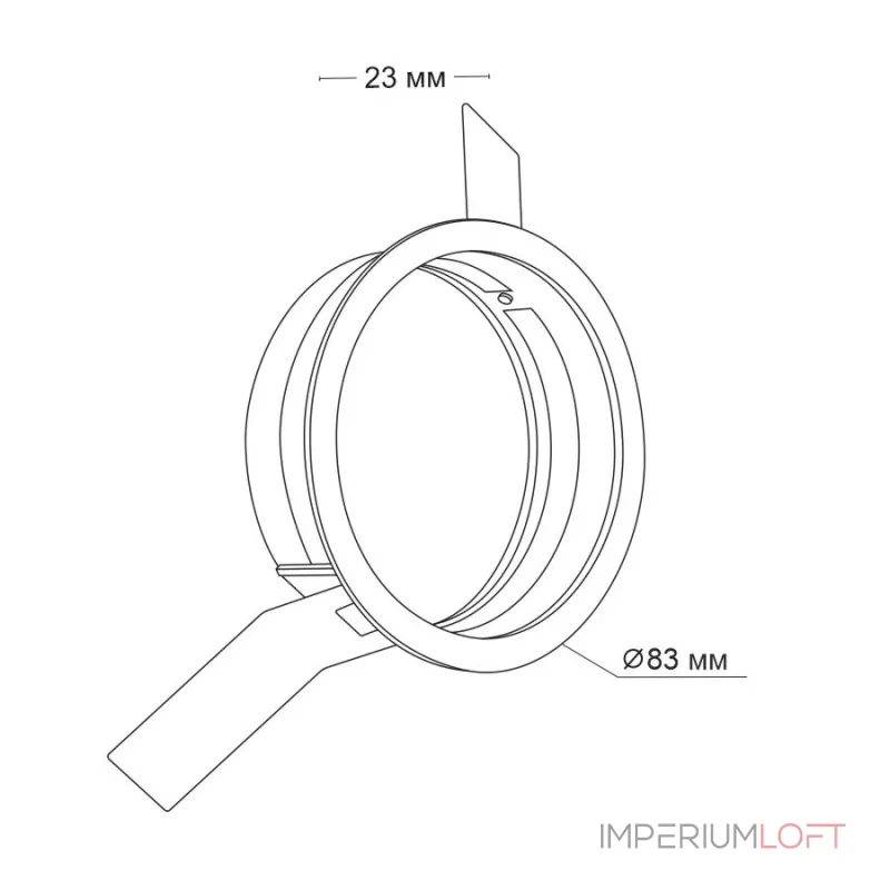 Встраиваемое основание для светильника LeDron Trim for Starship 12W