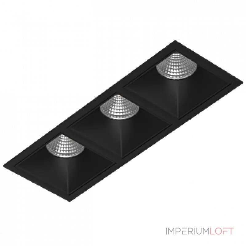 Встраиваемый светодиодный светильник LeDron RISE KIT RISE KIT 3 LED 3000K Black