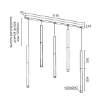 Подвесной светильник LeDron SAGITONY E T40 Wooden E5 T40 Wooden 300 Bl