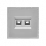 Розетка компьютерная двойная LeDron Dual CAT 6 (DATA) Light Grey