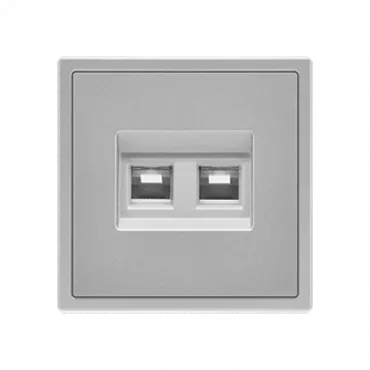 Розетка компьютерная двойная LeDron Dual CAT 6 (DATA) Light Grey