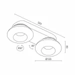 Потолочный поворотный светодиодный светильник LeDron KRIS SLIM KRIS SLIM 2 White от ImperiumLoft Потолочный поворотный светодиодный светильник LeDron KRIS SLIM KRIS SLIM 2 White от ImperiumLoft