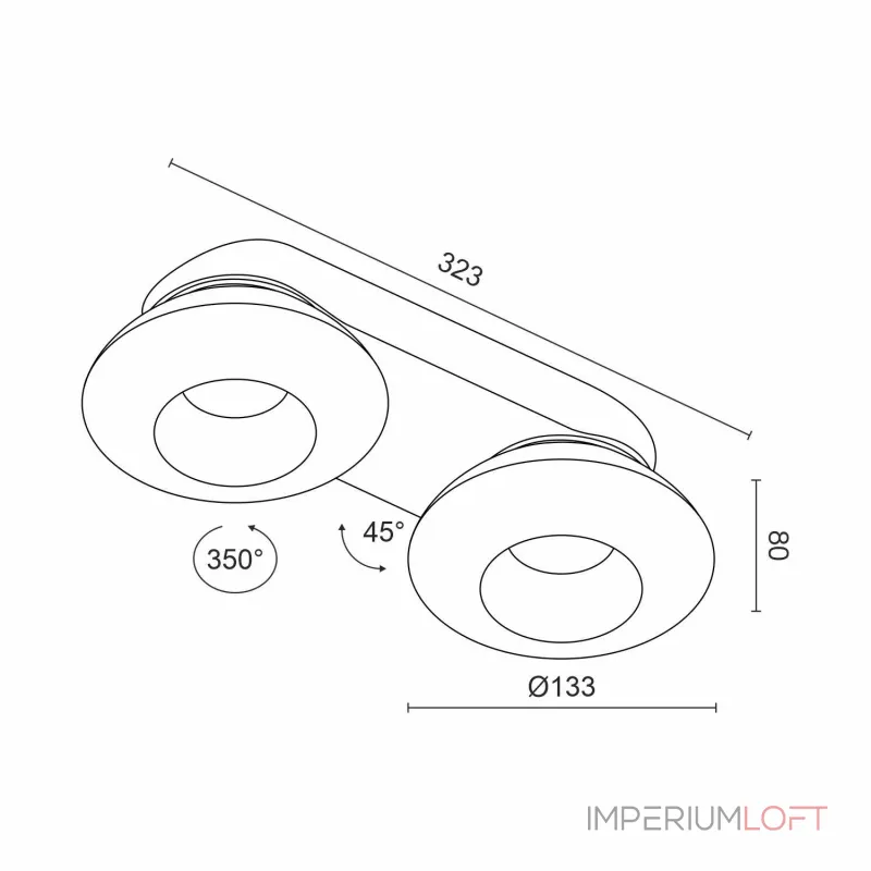Потолочный поворотный светодиодный светильник LeDron KRIS SLIM KRIS SLIM 2 White от ImperiumLoft Потолочный поворотный светодиодный светильник LeDron KRIS SLIM KRIS SLIM 2 White от ImperiumLoft
