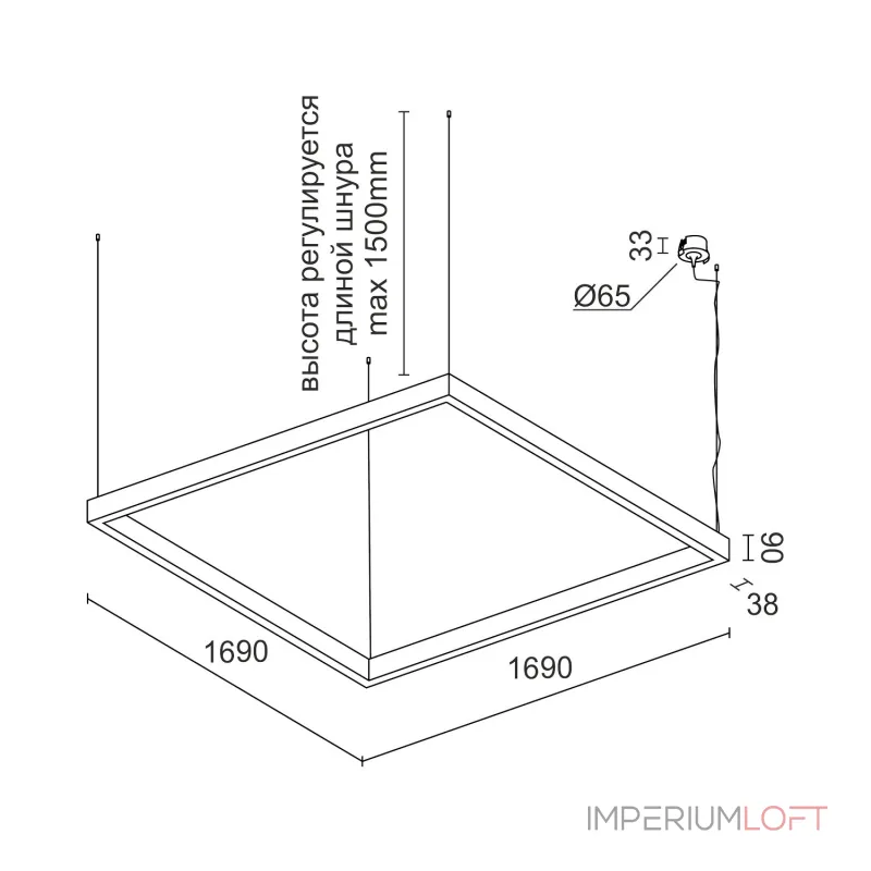 Подвесной светильник LeDron KVADRO Basic Wooden KVADRO Basic 1690 3K Bl Подвесной светильник LeDron KVADRO Basic Wooden KVADRO Basic 1690 3K Bl