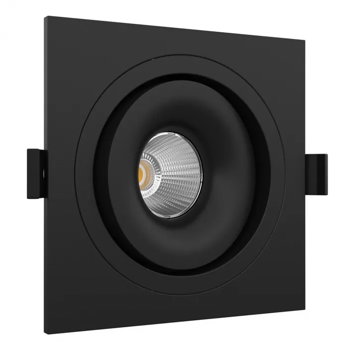 Встраиваемый поворотный светодиодный светильник LeDron MJ1006 MJ1006 SQ Black 4000K от ImperiumLoft