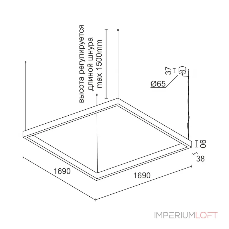 Подвесной светильник LeDron KVADRO HL Wooden KVADRO HL 1690 3K Wh Подвесной светильник LeDron KVADRO HL Wooden KVADRO HL 1690 3K Wh