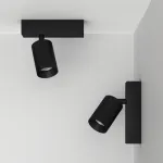 Настенно-потолочный поворотный светодиодный светильник LeDron SAGITONY SAGITONY E S60 Black от ImperiumLoft