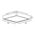 Накладной светодиодный светильник LeDron PATIO SQ 5774A-LED