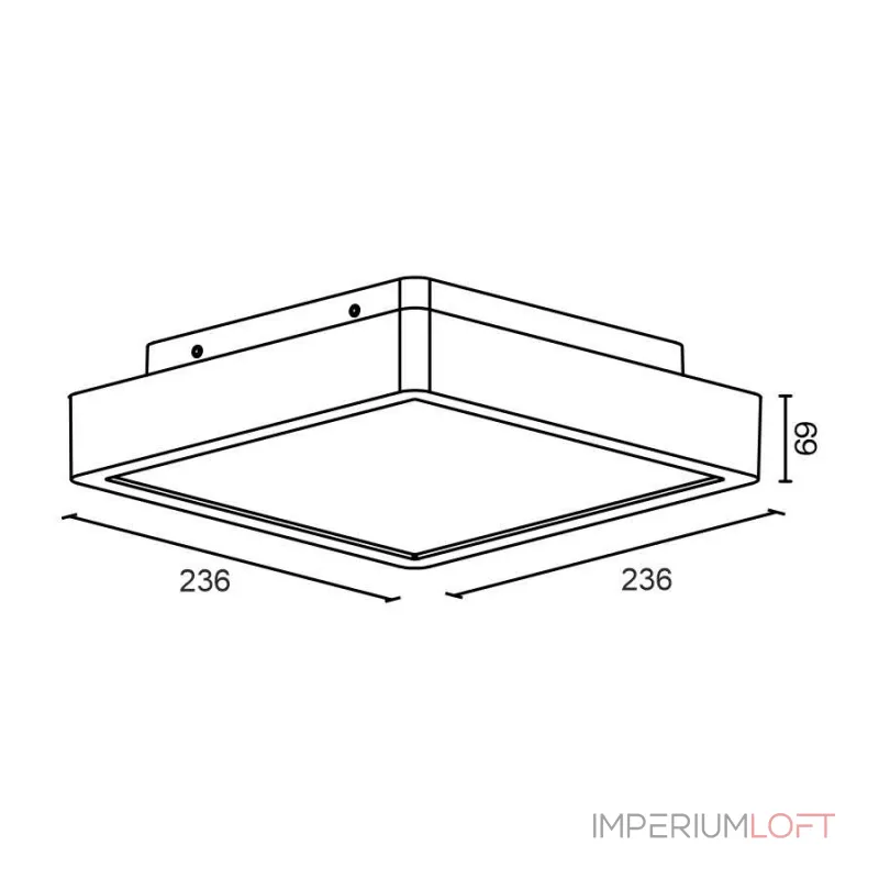Накладной светодиодный светильник LeDron PATIO SQ 5774A-LED