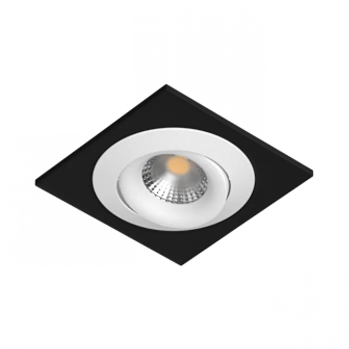 Встраиваемый поворотный светильник под сменную лампу LeDron AO1501005 SQ Black-White от ImperiumLoft