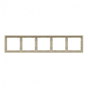 Рамка на 5 постов для розеток и выключателей LeDron 5 Frame PC Cashmere
