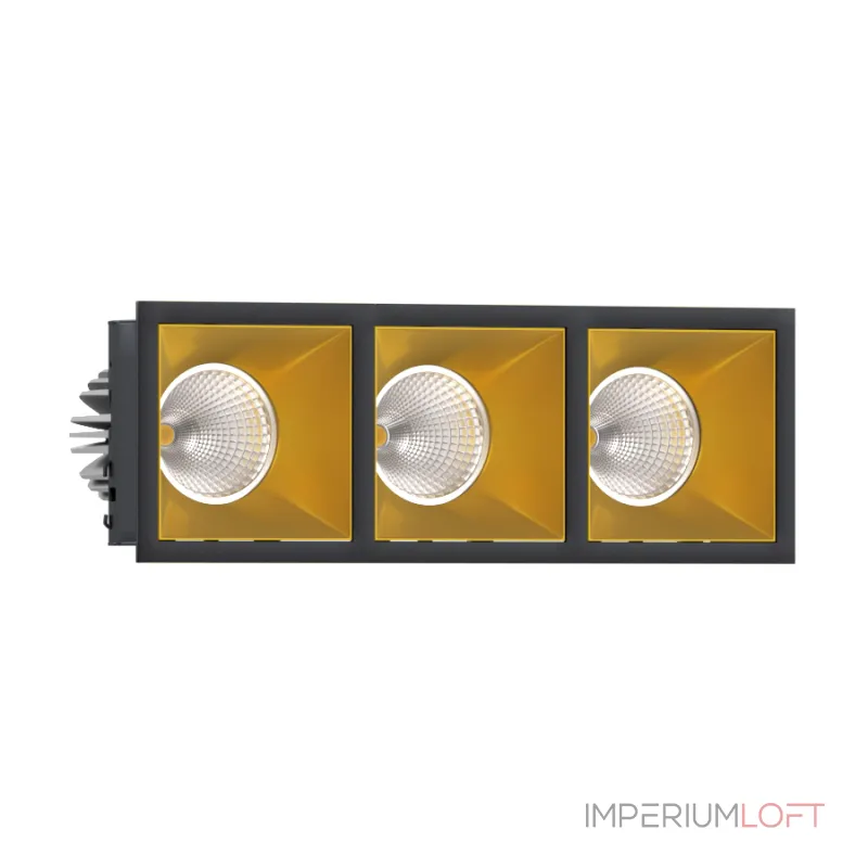 Встраиваемый светодиодный светильник LeDron RISE KIT RISE KIT 3 LED 4000K Black-Gold
