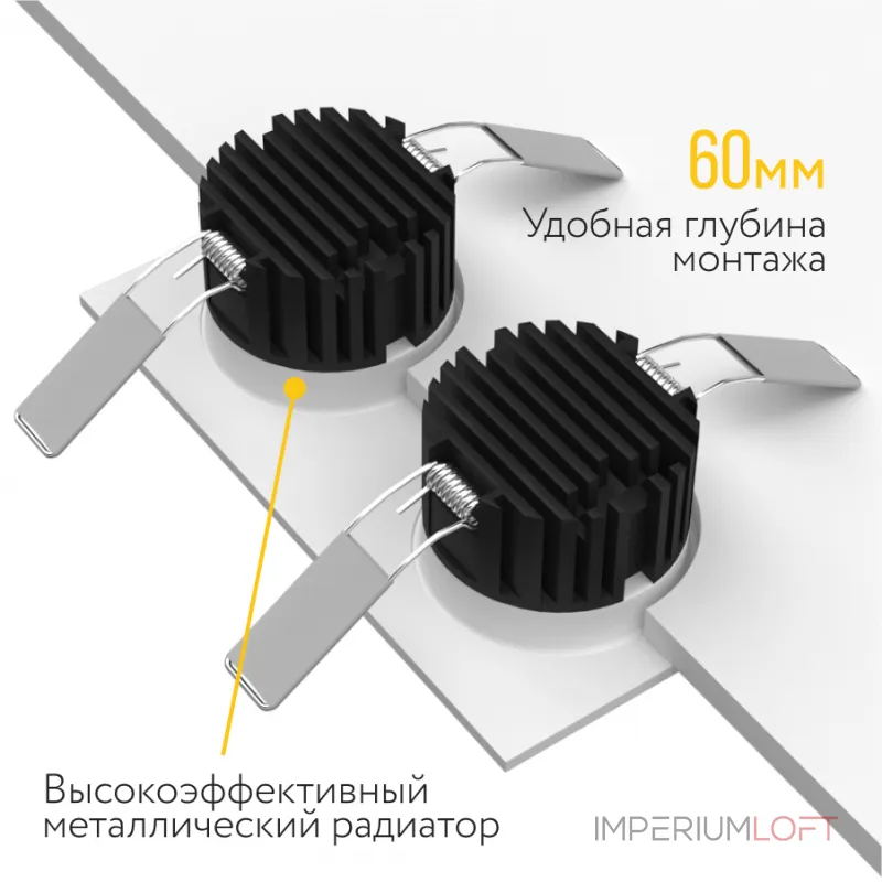 Встраиваемый светодиодный светильник LeDron LOFT LOFT SQ2 White TRIAC 4000K